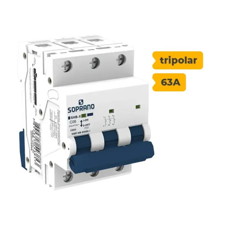 SHB3 X-C063A DISJUNTOR SOPRANO TRIPOLAR 63A Oferta Sollares