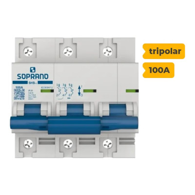 SHB3 HII-100A DISJUNTOR SOPRANO TRIPOLAR 100A