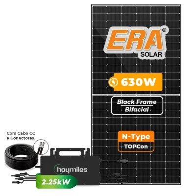 Gerador Solar até 1.134 kWh/mês Microinversor Hoymiles Telhado Cerâmic