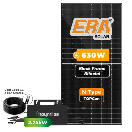 Gerador Solar até 1.134 kWh/mês Microinversor Hoymiles Telhado Cerâmic