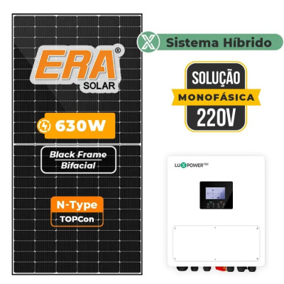 Gerador Solar até 1.323 kWh/mês Hibrido Luxpower sem Bateria Sem Estru