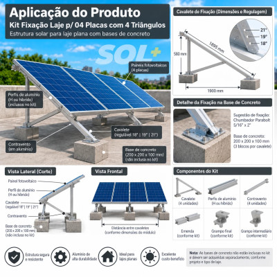 Gerador Solar 7,44 kWp até 1.116 kWh/mês Microinversor Hoymiles Laje Inclinação | MIS-2500W 2,5 kW, Ronma Black 620W, 220V - foto 4
