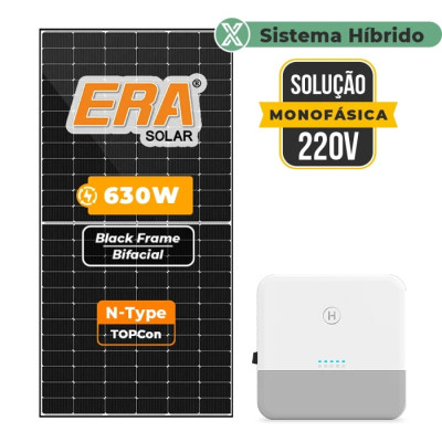 Gerador Solar até 1.134 kWh/mês Hibrido Hoymiles sem Bateria Telhado C