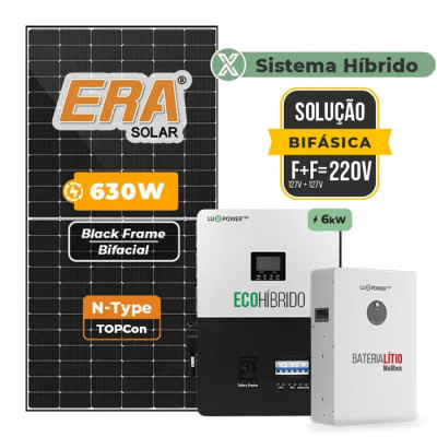 Gerador Solar até 378 kWh/mês Retrofit Luxpower Sem Estrutura Oferta S