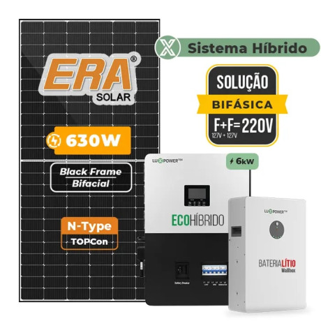 Gerador Solar até 378 kWh/mês Retrofit Luxpower Sem Estrutura Oferta S
