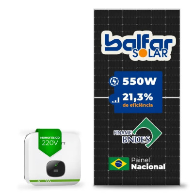 Gerador de Energia Solar On Grid Growatt Telhado Fibro Parafuso Metal - 1