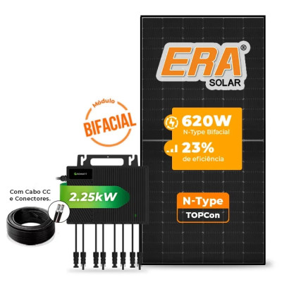Gerador de Energia Solar Microinversor Growatt Laje Inclinação - 1