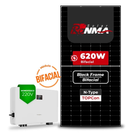 Gerador de Energia Solar On Grid Sungrow Solo Mesa 8 Painéis - 1