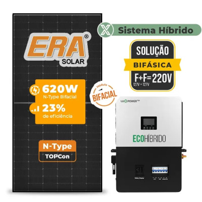 Gerador de Energia Solar Hibrido Luxpower sem Bateria Laje Inclinação - 1