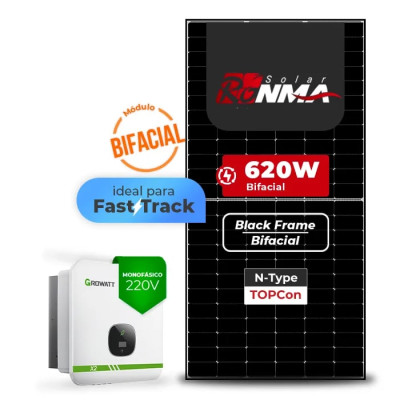 Gerador de Energia Solar On Grid Growatt Solo Mesa 8 Painéis - 1