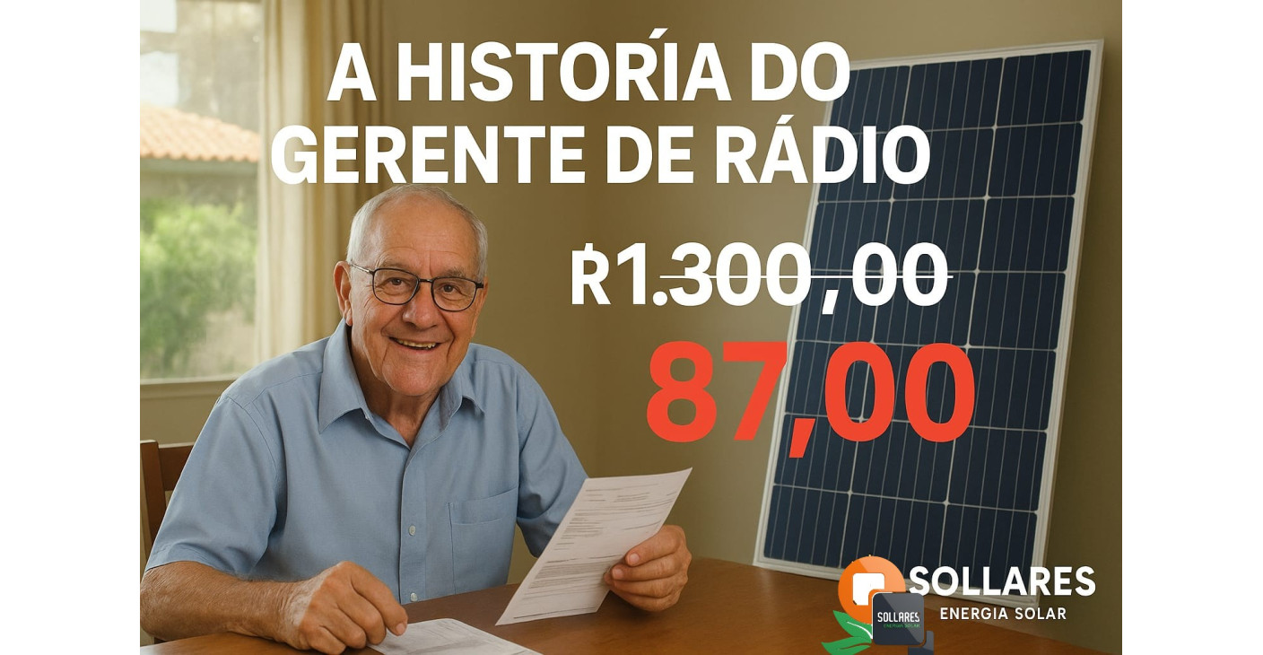 A História do Luiz Augusto de 60 anos — O Gerente de Rádio que Transformou sua Conta de Luz de mais de R$1300,00 para R$87,00 com energia solar em Ourinhos